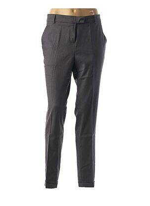 Pantalon chino închidere cu fermoar sub clapetă cu cârlig mărime normală gri LA FEE MARABOUTEE femeie