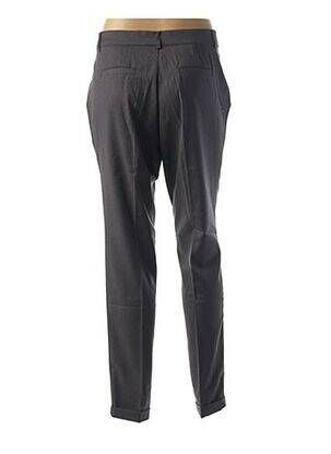 Pantalon chino închidere cu fermoar sub clapetă cu cârlig mărime normală gri LA FEE MARABOUTEE femeie