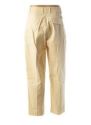 Pantalon drept talie cu cleme talie înaltă galben LA FEE MARABOUTEE femeie
