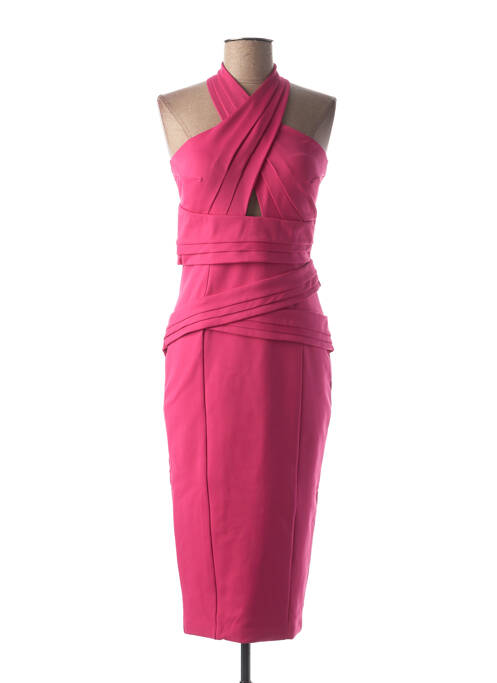 Rochie midi roz RACHEL GILBERT femeie