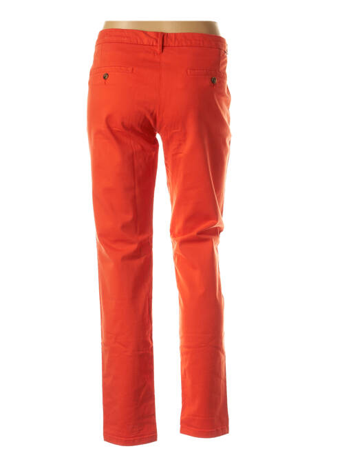 Pantalon drept închidere cu fermoar sub clapetă cu cârlig mărime normală portocaliu REIKO femme