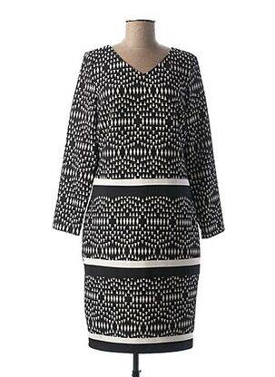 Rochie midi imprimeu fantezie mâneci lungi negru GUY DUBOUIS femeie