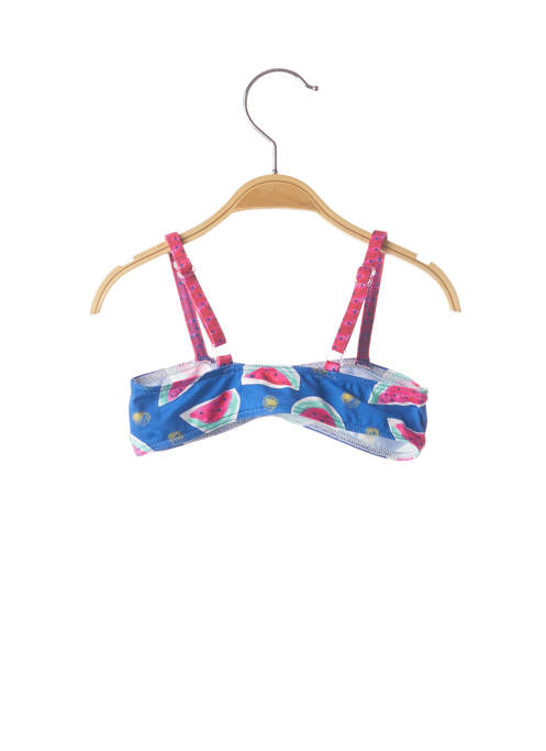 Sutien de costum de baie albastru PLAGE DU SUD fată