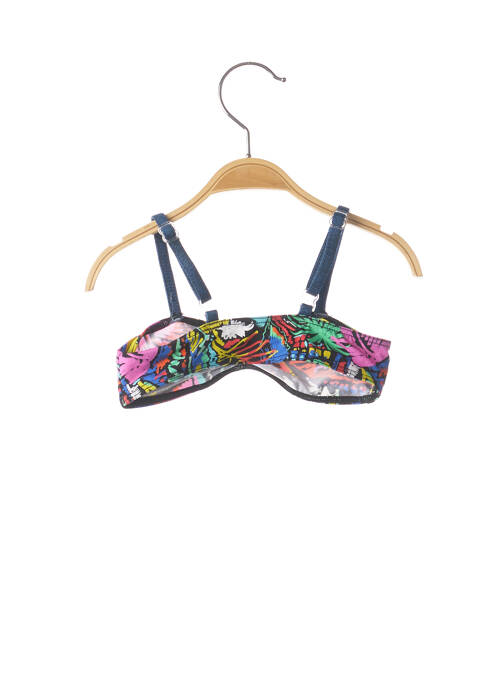 Sutien de costum de baie albastru PLAGE DU SUD fată