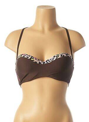 Sutien de costum de baie top bentiță top bentiță maro WATTS femeie