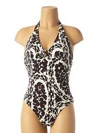 Costum de baie dintr-o singură piesă top triunghiuri top triunghiuri maro UNIVERSITY femme