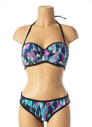 Costum de baie din două piese elasticitate top sutien modelat albastru CLEO BY PANACHE femeie