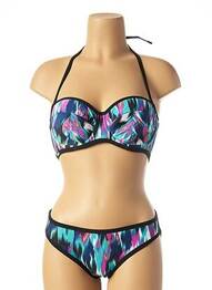 Costum de baie din două piese elasticitate top sutien modelat albastru CLEO BY PANACHE femeie