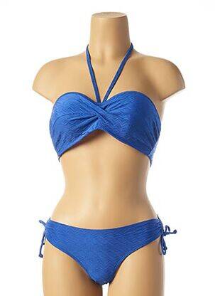 Costum de baie din două piese elasticitate top sutien modelat albastru CLEO BY PANACHE femeie