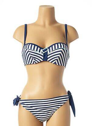 Costum de baie din două piese elasticitate top sutien modelat albastru CLEO BY PANACHE femeie