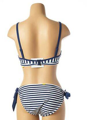 Costum de baie din două piese elasticitate top sutien modelat albastru CLEO BY PANACHE femeie