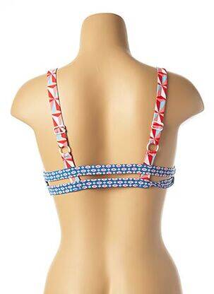 Sutien de costum de baie elasticitate top triunghiuri albastru PIHA femeie