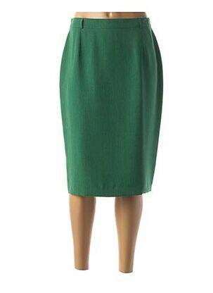 Fustă midi croială dreaptă verde FEDORA femeie