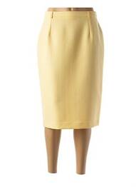 Fustă midi croială dreaptă galben FEDORA femme