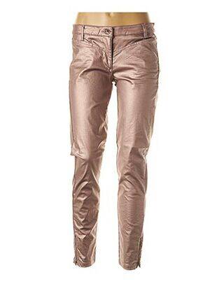 Pantalon slim talie joasă talie joasă roz CKS femeie