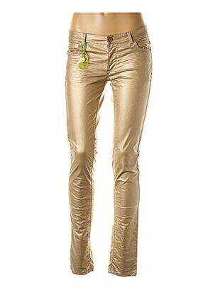 Pantalon slim talie joasă talie joasă galben CKS femeie