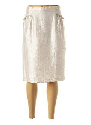 Fustă midi croială dreaptă gri CHRISTINE LAURE femme