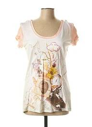 Tricou imprimeu fantezie mâneci scurte roz MISS SIDECAR femme