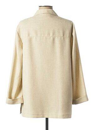 Jachete casual guler tip costum bej MARYVET femeie