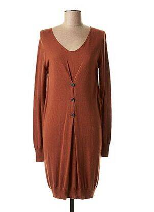 Rochie midi mâneci lungi mâneci lungi maro CKS femeie