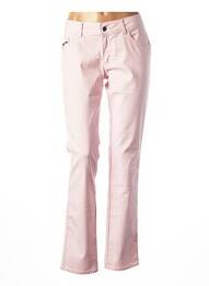Pantalon slim talie joasă talie joasă roz KANOPE femeie