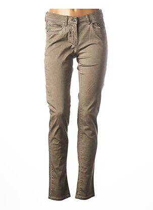 Pantalon slim bej SANDWICH femeie