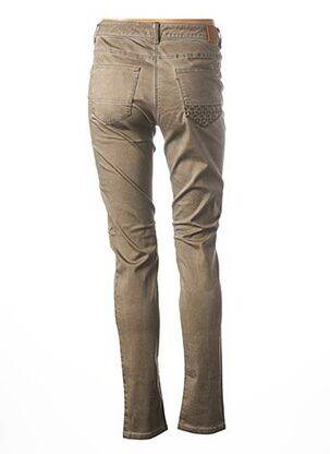 Pantalon slim talie joasă talie joasă bej SANDWICH femeie