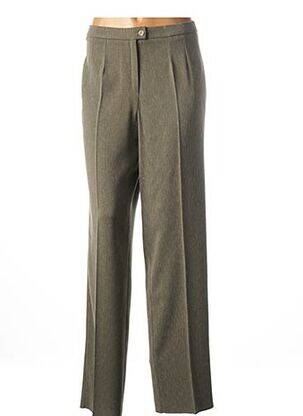 Pantalon drept talie elastică verde CHRISTIAN MICHEL femeie