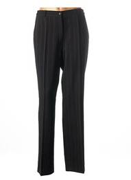Pantalon drept închidere cu fermoar sub clapetă cu nasturi negru MARYVET femme