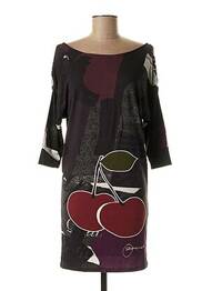 Rochie scurtă mâneci 3/4 mâneci 3/4 negru DESIGUAL femeie