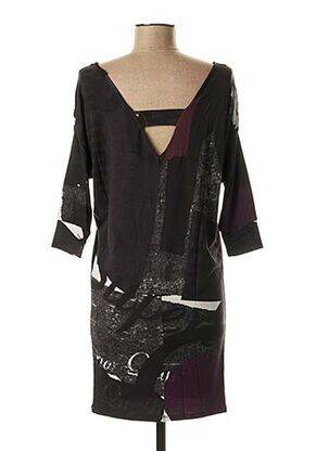 Rochie scurtă mâneci 3/4 mâneci 3/4 negru DESIGUAL femeie