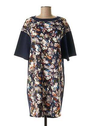 Rochie midi imprimeu floral mâneci scurte albastru KOCCA femeie