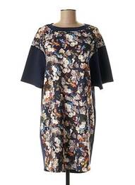 Rochie midi imprimeu floral mâneci scurte albastru KOCCA femeie