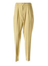 Pantalon buzunare talie înaltă verde NOLWENN femme