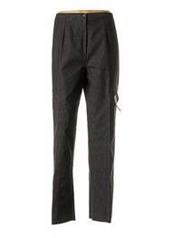 Pantalon croială dreaptă talie înaltă negru SAINT CHARLES femme