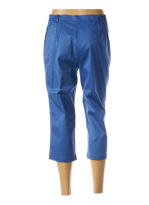 Pantalon trei sferturi croială dreaptă talie înaltă albastru TELMAIL femme