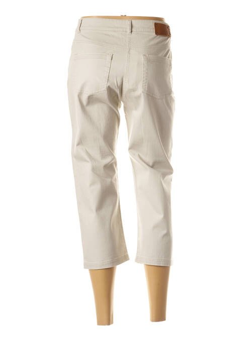 Pantalon trei sferturi croială dreaptă talie înaltă gri CLAUDE DE SAIVRE femme