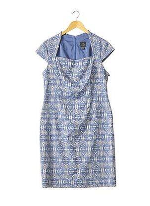 Rochie midi imprimeu fantezie mâneci scurte albastru ADRIANNA PAPELL femeie