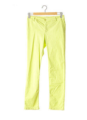 Pantalon drept elasticitate mărime normală verde DEVERNOIS femeie
