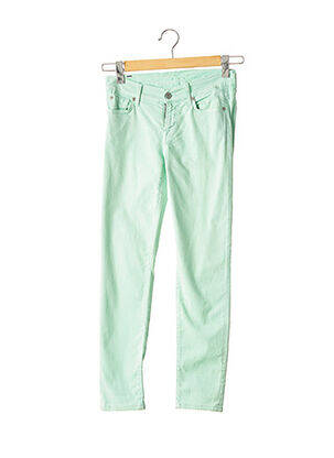 Pantalon slim verde 7 FOR ALL MANKIND femeie