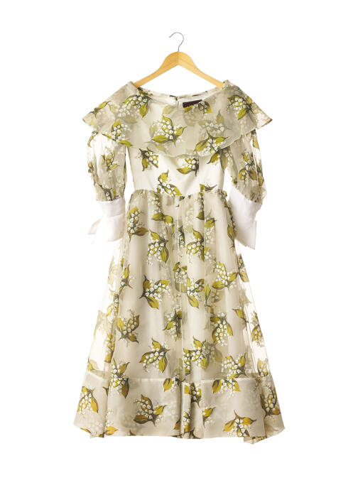 Rochie midi bej YUKI TORII femeie