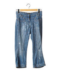 Pantalon trei sferturi croială dreaptă talie joasă albastru ROBERTO CAVALLI femeie