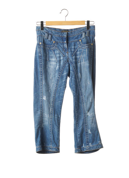 Pantalon trei sferturi albastru ROBERTO CAVALLI femeie