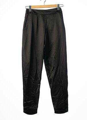 Pantalon drept talie cu cleme talie înaltă negru NINA RICCI femeie