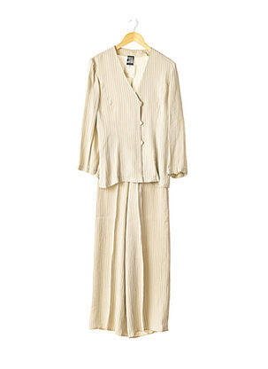 Set pantaloni bej STATE OF CLAUDE MONTANA femeie