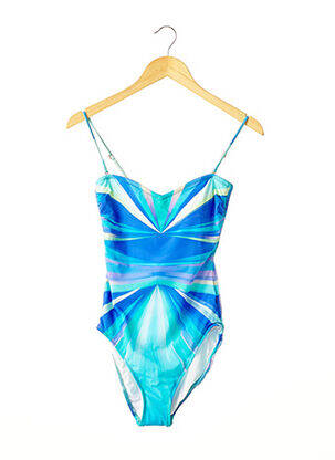 Costum de baie dintr-o singură piesă imprimeu fantezie top sutien modelat albastru GOTTEX femeie