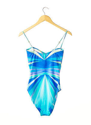 Costum de baie dintr-o singură piesă imprimeu fantezie top sutien modelat albastru GOTTEX femeie