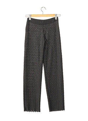 Pantalon drept elasticitate talie joasă negru SANS MARQUE femeie