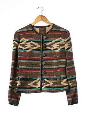 Jachete casual guler rotund maro IRIE WASH femeie