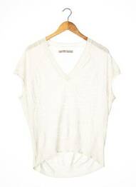 Pulover finisaj cu mansete elastice mâneci scurte bej ALLSAINTS femeie